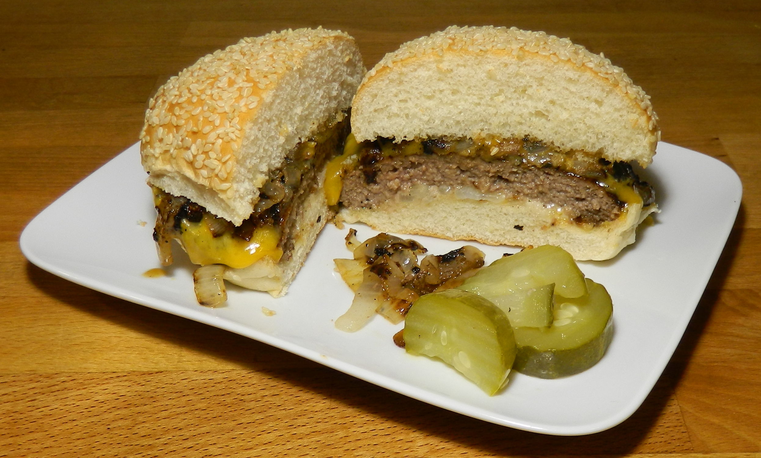 Sheet Pan Oklahoma Fried Onion Burgers